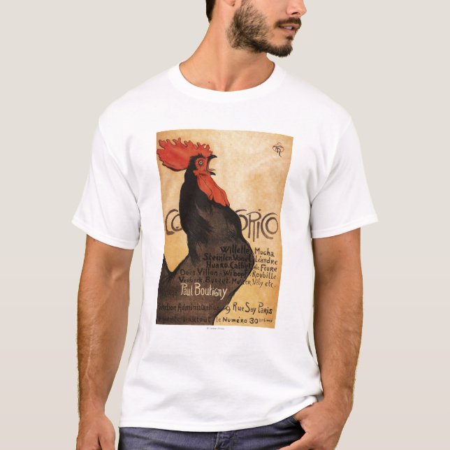 Periodical Cocorico Rooster Promotional Poster T-Shirt (Front)