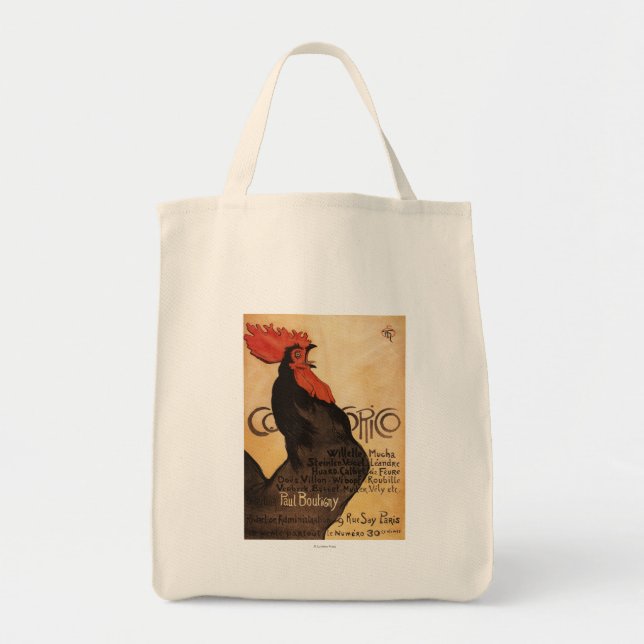 Periodical Cocorico Rooster Promotional Poster Tote Bag (Front)