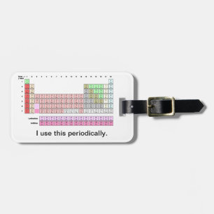 Periodically Luggage Tag