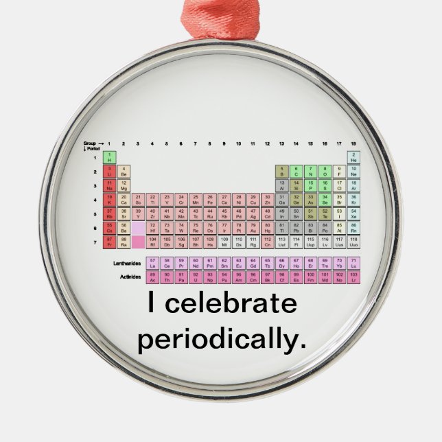 Periodically Metal Tree Decoration (Front)