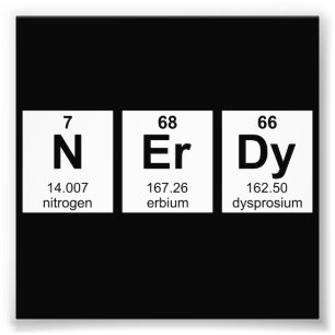 Periodically Nerdy Element Symbols Photo Print