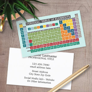 Periodically Periodic Table of Elements Business Card