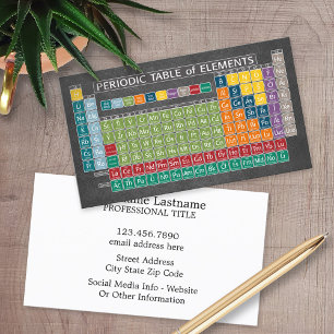 Periodically Periodic Table of Elements Chalkboard Business Card