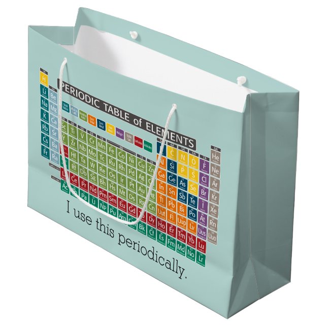 Periodically Periodic Table of Elements Large Gift Bag (Front Angled)