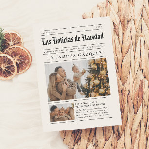 Periódico Navideño   Resumen del Año con 7 Fotos Holiday Card