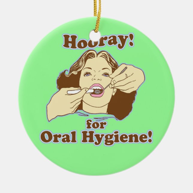 Periodontist Periodontics Periodontry Ceramic Tree Decoration (Front)