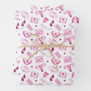 Periods Pattern Wrapping Paper Sheet
