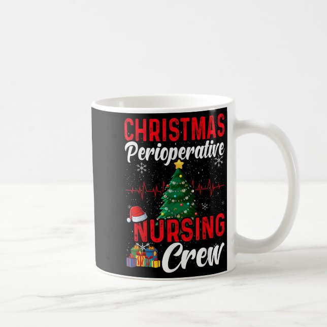 Perioperative Nurse Pre Op Nursing Christmas Crew  Coffee Mug (Right)