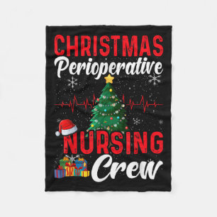 Perioperative Nurse Pre Op Nursing Christmas Crew  Fleece Blanket
