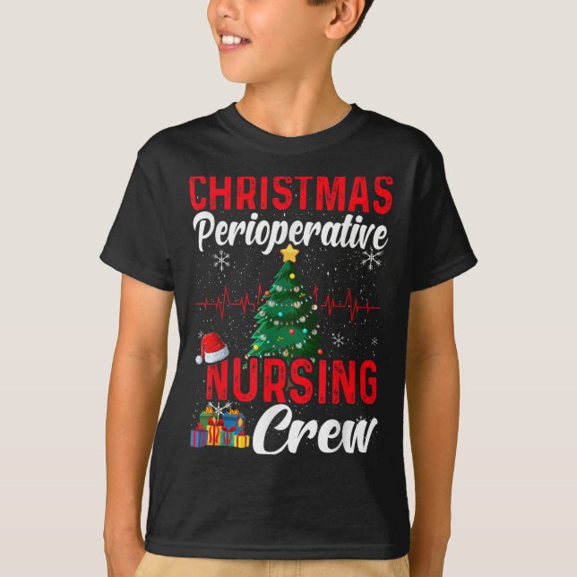 Perioperative Nurse Pre Op Nursing Christmas Crew  T-Shirt (Front)