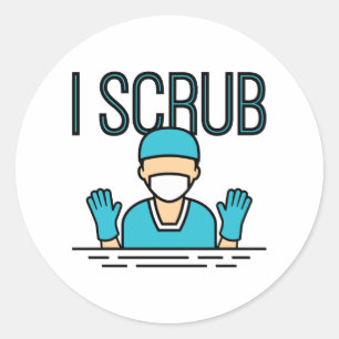 Perioperative Surgical Nurse I Scrub Classic Round Sticker