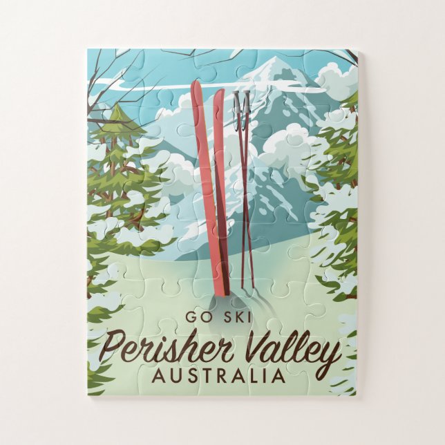 Perisher Valley Australia ski. Jigsaw Puzzle (Vertical)