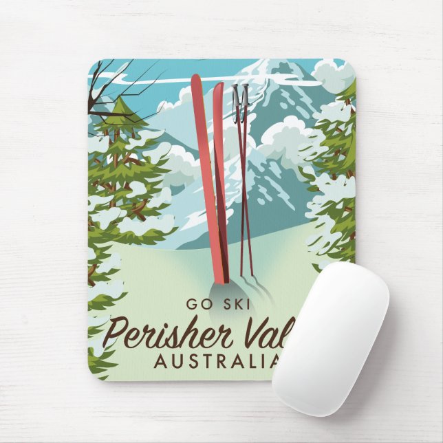 Perisher Valley Australia ski. Mouse Mat (With Mouse)