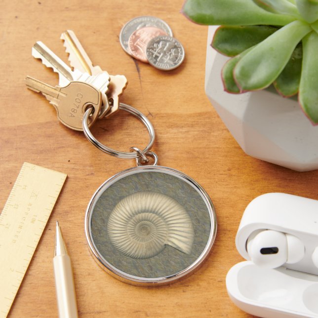 Perisphinctes Ammonite Key Ring (Desk)