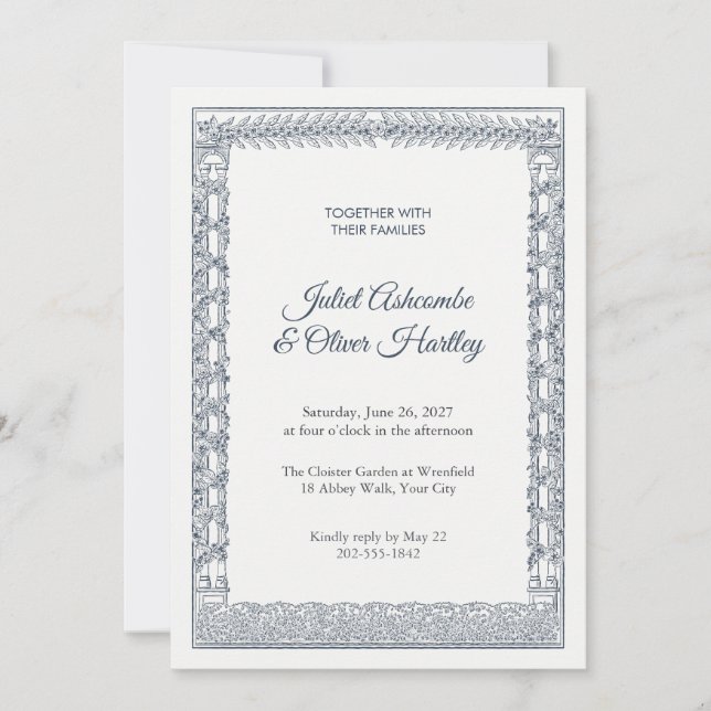 Peristyle Arcadia Wedding Invitation (Front)