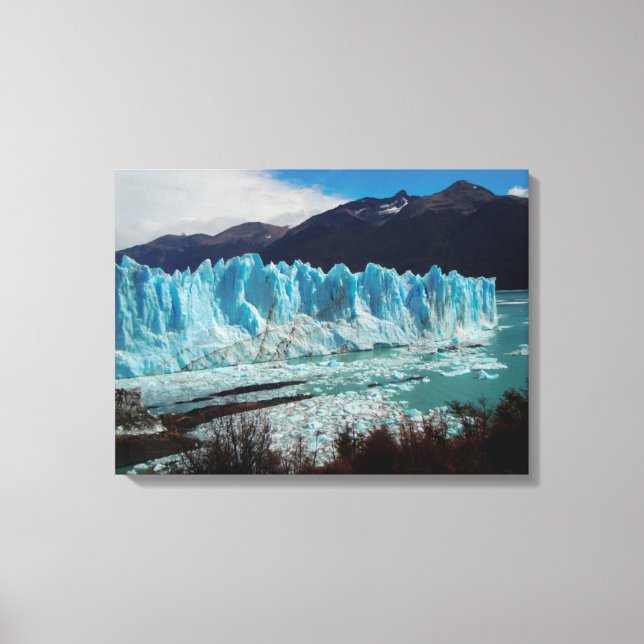 Perito Moreno Glacier Front In The Andes Canvas Print (Front)