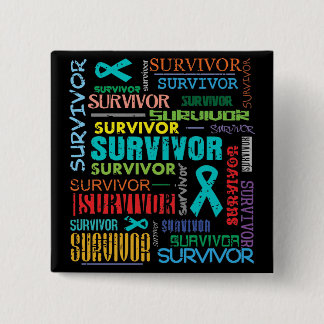 Peritoneal Cancer Survivor Collage.png 15 Cm Square Badge