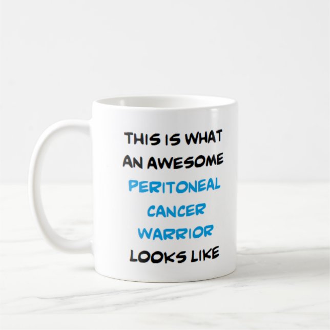 peritoneal cancer warrior, awesome coffee mug (Left)