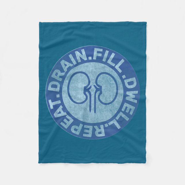 Peritoneal Dialysis Nurse Funny Quote - Black, Uni Fleece Blanket (Front)