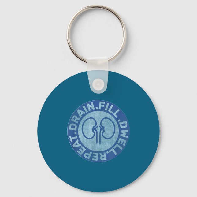 Peritoneal Dialysis Nurse Funny Quote - Black, Uni Key Ring (Front)