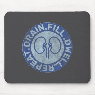 Peritoneal Dialysis Nurse Funny Quote - Black, Uni Mouse Mat