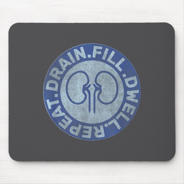 Peritoneal Dialysis Nurse Funny Quote - Black, Uni Mouse Mat (Front)