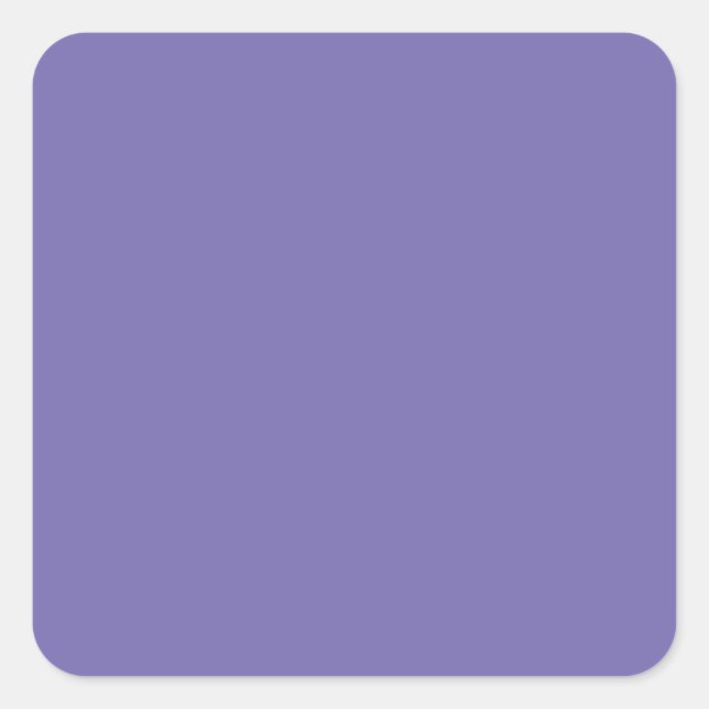 Periwinkle #756BB0, Santa Grey Square Sticker (Front)