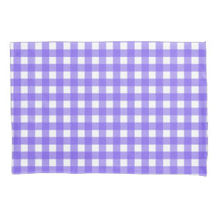 Periwinkle and white gingham pillowcase