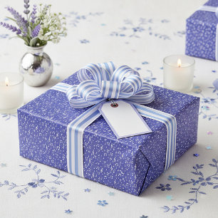 Periwinkle and white Music symbols Wrapping Paper