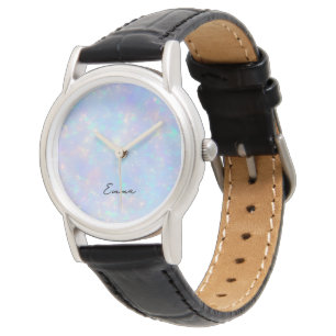 Periwinkle Aqua Iridescent Opal Watch