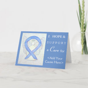 Periwinkle Awareness Ribbon Angel Greeting Cards