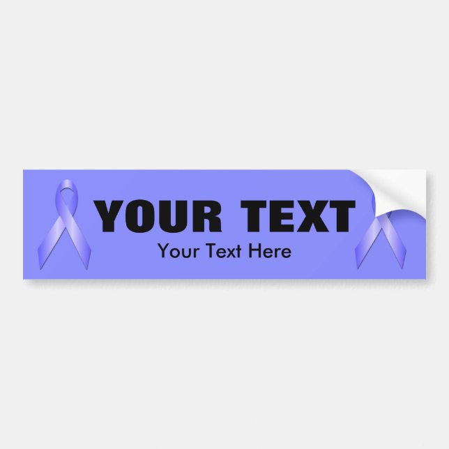 Periwinkle Awareness Ribbon Bumper Sticker 3 (Front)