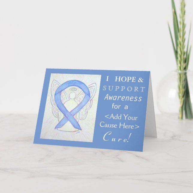 Periwinkle Awareness Ribbon Custom Cause Cards (Front)