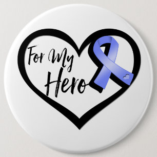 Periwinkle Awareness Ribbon For My Hero 6 Cm Round Badge