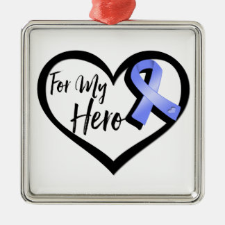 Periwinkle Awareness Ribbon For My Hero Metal Tree Decoration