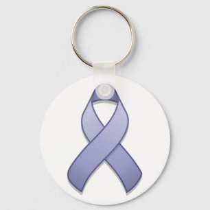 Periwinkle Awareness Ribbon Keychain
