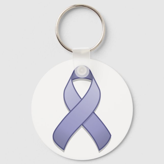 Periwinkle Awareness Ribbon Keychain (Front)