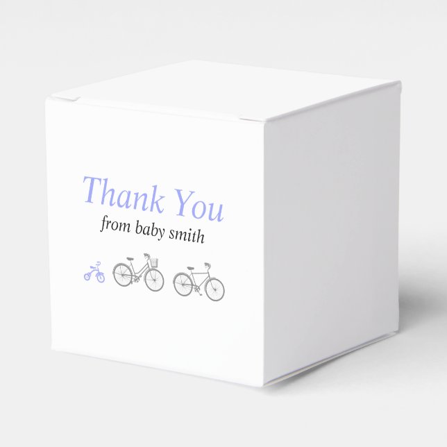 Periwinkle Bicycle Favour Box (Front Side)