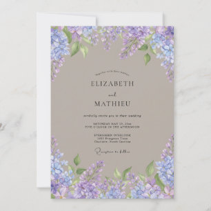 Periwinkle Blossom Lush Wedding Invitation