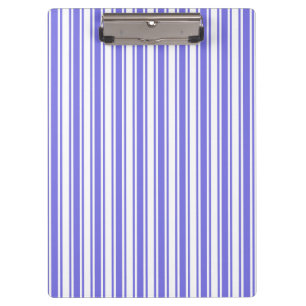 Periwinkle blue and white candy stripes clipboard
