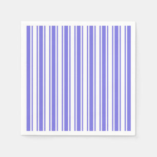 Periwinkle blue and white candy stripes napkin