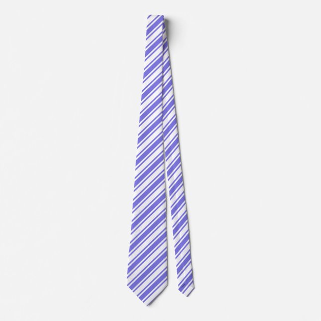 Periwinkle blue and white candy stripes tie (Front)
