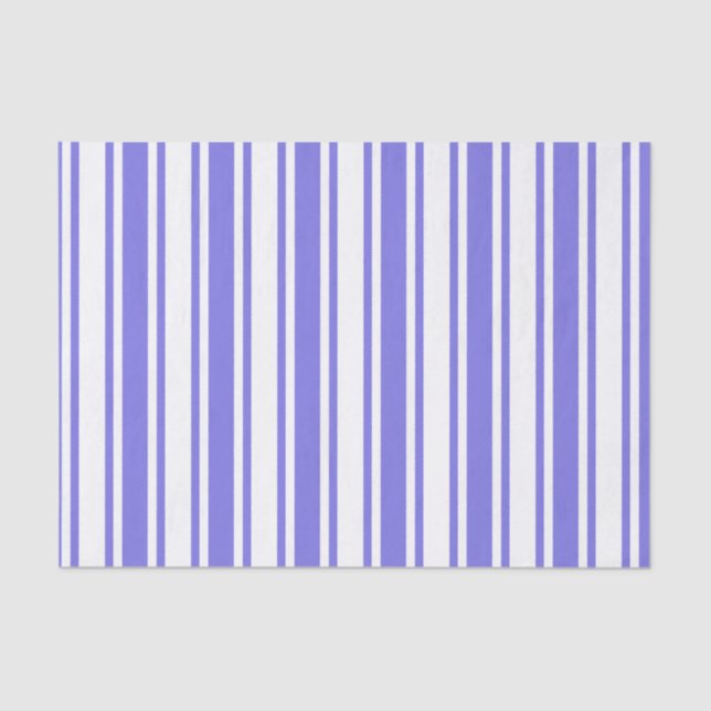 Periwinkle blue and white candy stripes tissue paper (Front)