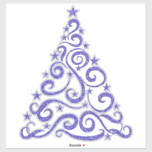 Periwinkle Blue   Faux Glitter Christmas Tree