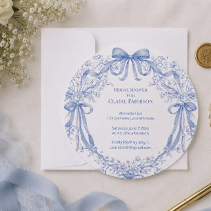 Periwinkle blue florals and flowing bows