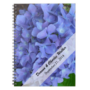 Periwinkle Blue Hydrangea Wedding Guest Notebook