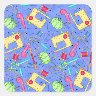 Periwinkle Blue Sewing Notions Sticker