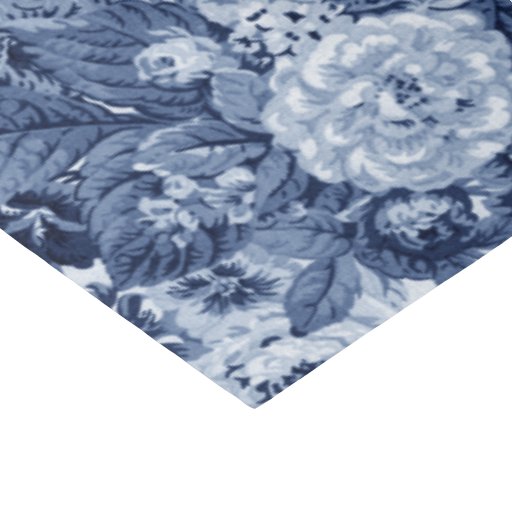 Image of Periwinkle Blue Vintage Floral Toile No.3 Tissue Paper