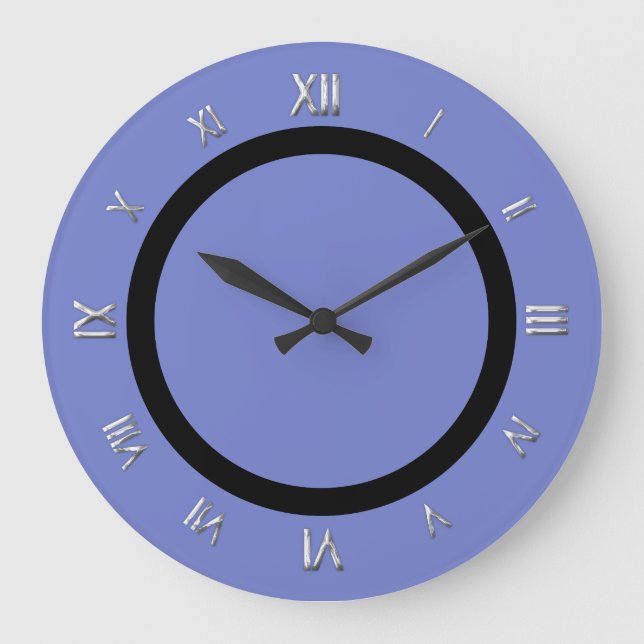Periwinkle Blue Wall Clock (Front)