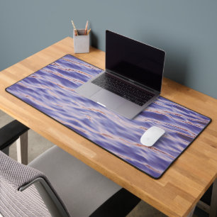 Periwinkle Blue Water Ripples Art Desk Mat